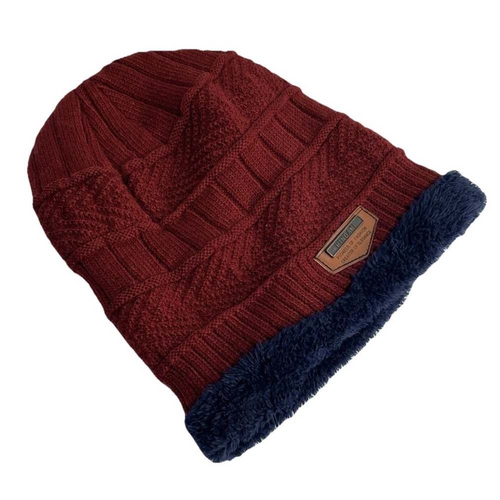Hindawi Men's‎ Winter Burgundy Beanie One Size